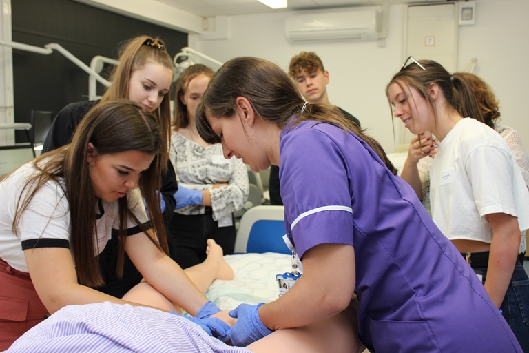 Pupils learn about NHS careers during visit to Winchester hospital